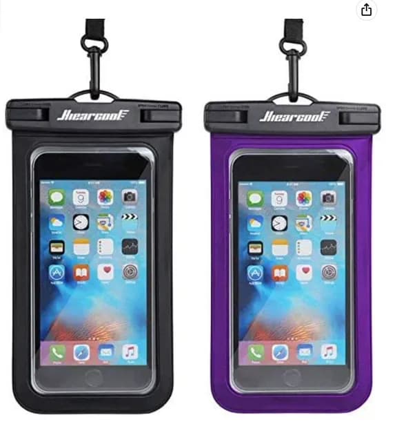 Waterproof Phone Pouch Compatible for iPhone 13 12 11 Pro Max XS Max Samsung Galaxy s10 Google Up to 7.0", IPX8 Cellphone Dry Bag for Vacation-2 Pack