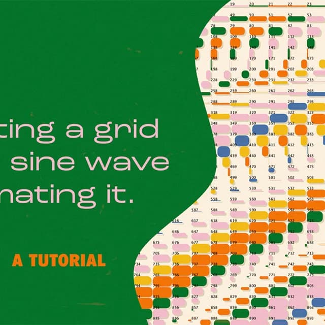 How to Elevate a Mundane Grid Design Using a Sine Wave | Generative Art | Tutorial
