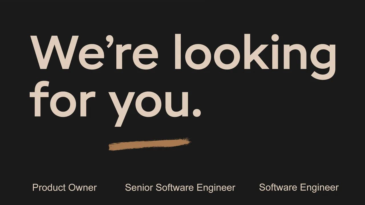 We are hiring.