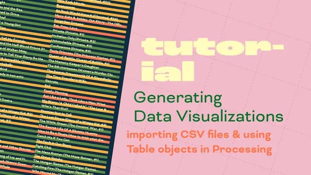 Data Visualization in Processing | Generative Art | Tutorial