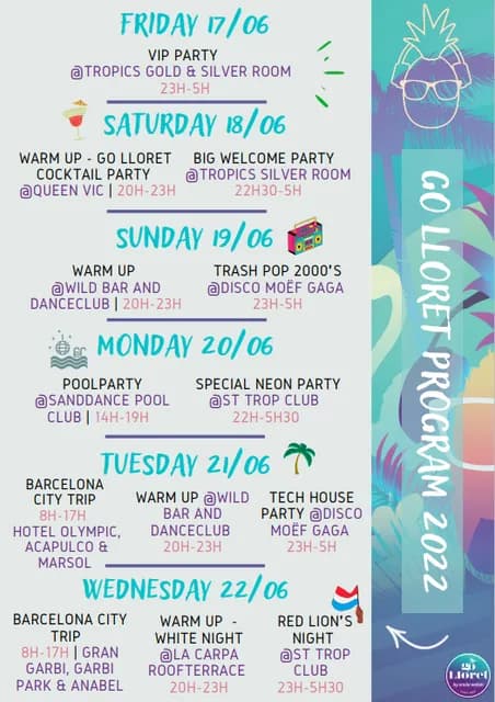 Go Lloret Nightlife & Activities 2022