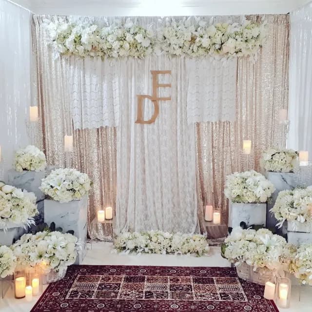4. Kain Sequined Backdrop
