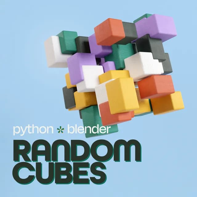 Part 1: Make a Random Cubes Sculpture in Blender with Python