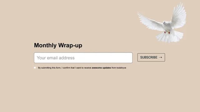 Monthly wrap-up newsletter