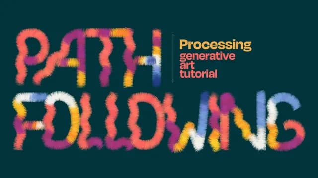 How to Follow a Path with Brushes in Processing | 36 Days of Type | Generative Art | Tutorial