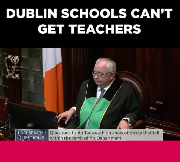 Teacher shortage in Dublin - High rents and high prices!